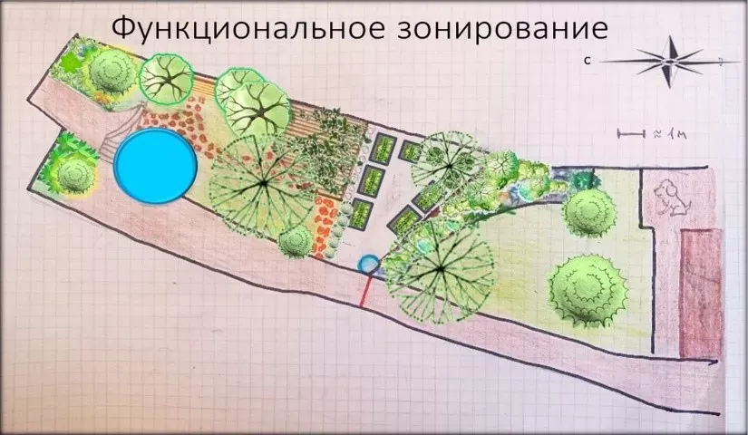 Дизайн проект сада выполненного компанией AgroNova для дома в Бишкеке